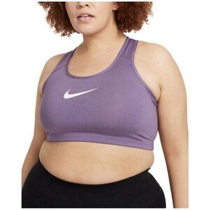 Nike Women Plus Size Dri-Fit Medium-Support Sports Bra Purple 3X Gym Workout